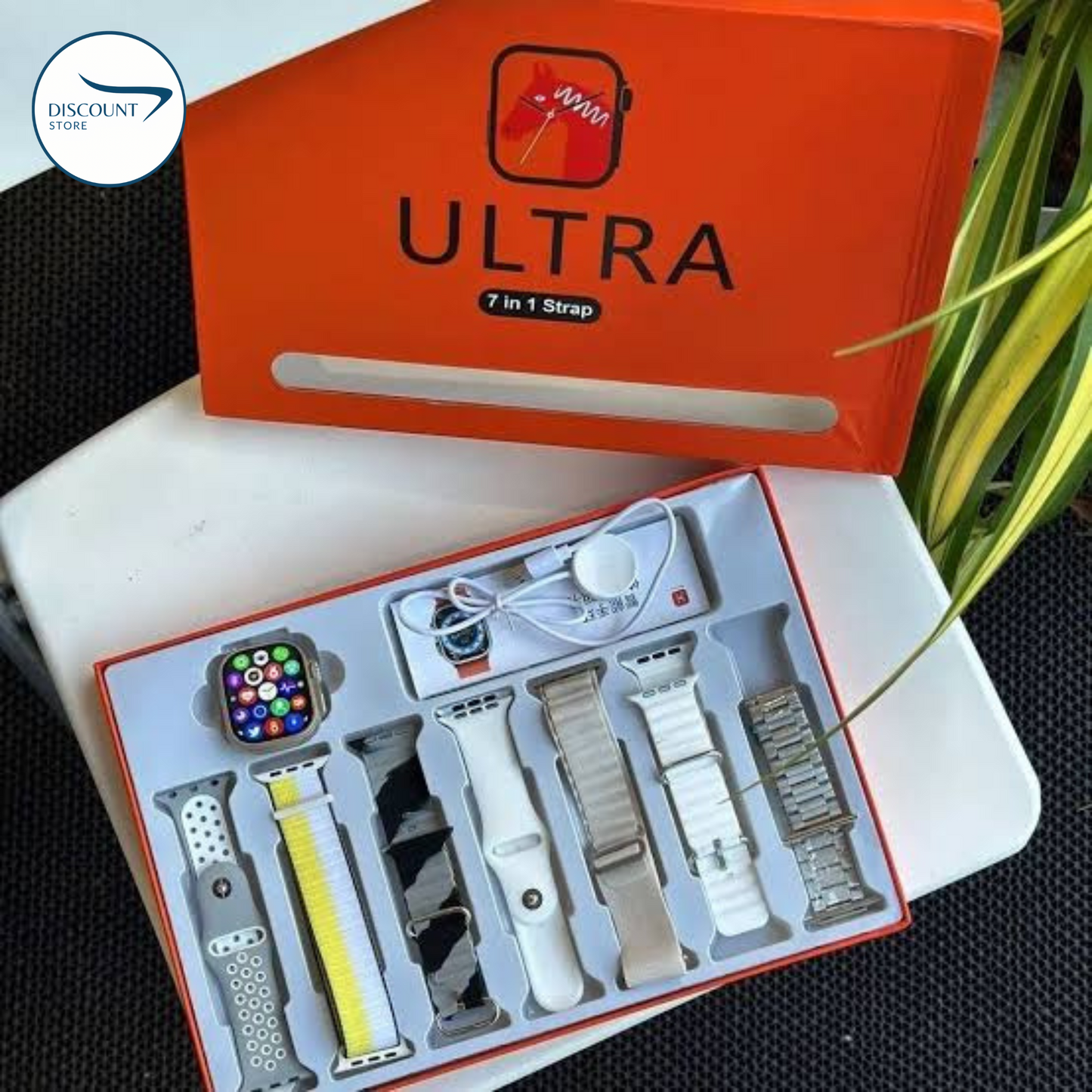 Y20 Ultra 7 in 1 Smart Watch - (7 FREE Watch Straps)