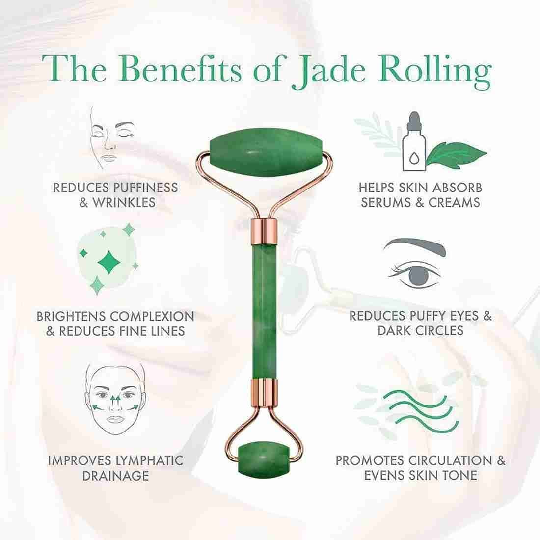 Flawless Facial Massage Jade Roller with GuaSha