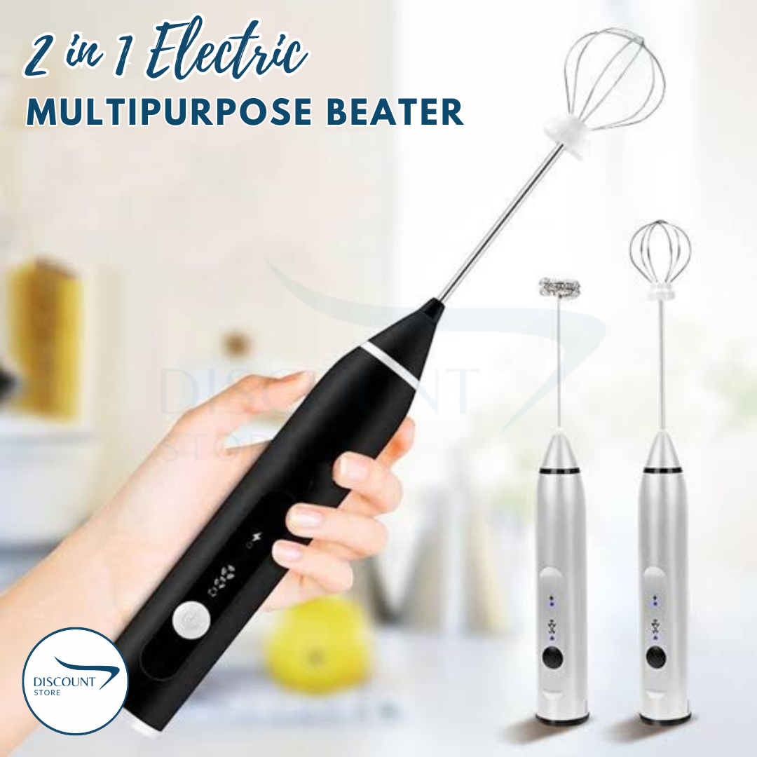 2 in 1 Rechargeable Electric Coffee Beater & Frother