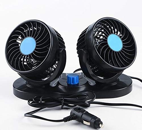 Adjustable 360° Rotational Dual Head Car Fan