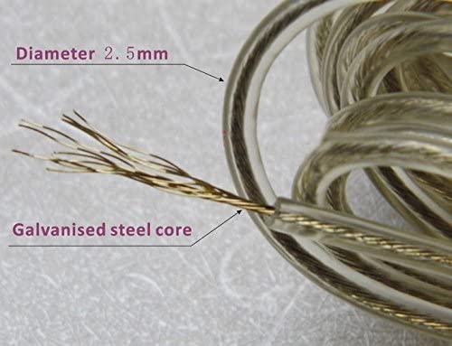 20 Meter PVC Coated Steel Anti-Rust Wire Rope Washing Line Clothesline