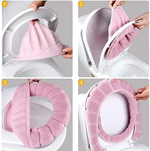 Washable Soft Warmer Toilet Seat Cover