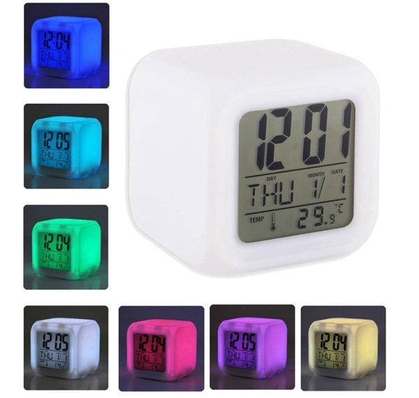 Colorful alarm clock home luminous small clock