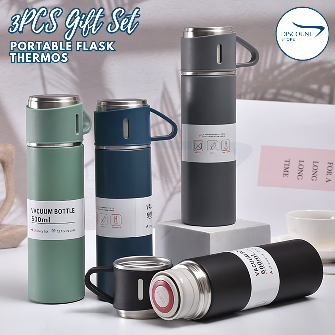 3 in 1 Hot & Cool Vacuum Flask Set - (FREE Delivery)