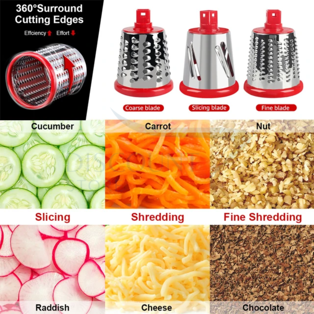 3 in 1 Table Top Drum Grater & Chopper - (IMPORTED)