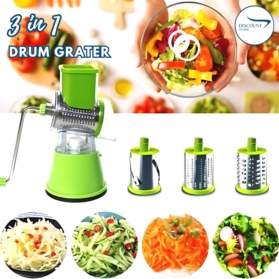 3 in 1 Table Top Drum Grater & Chopper - (IMPORTED)