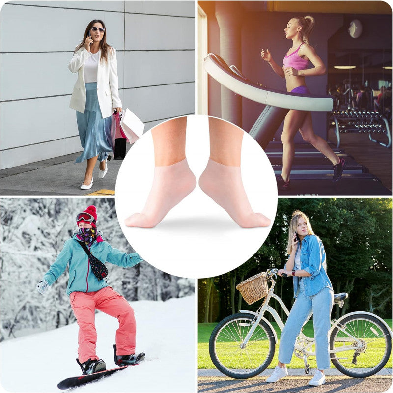 Moisturising Silicone Socks For Dry Cracked Heels