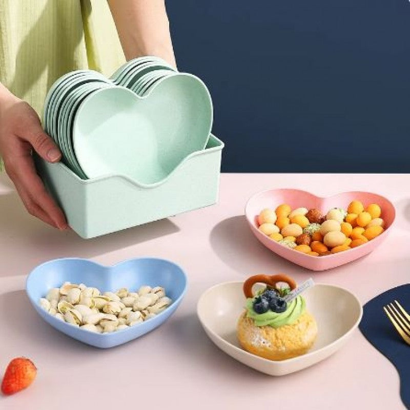 8Pcs Heart Shaped Dish Plate