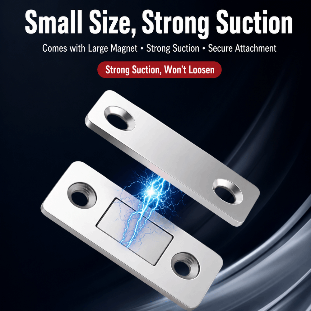 Hidden Door Closer Magnetic Latch 2 Pcs Set