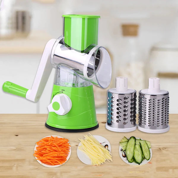 Vegetable peeler outlet slicer