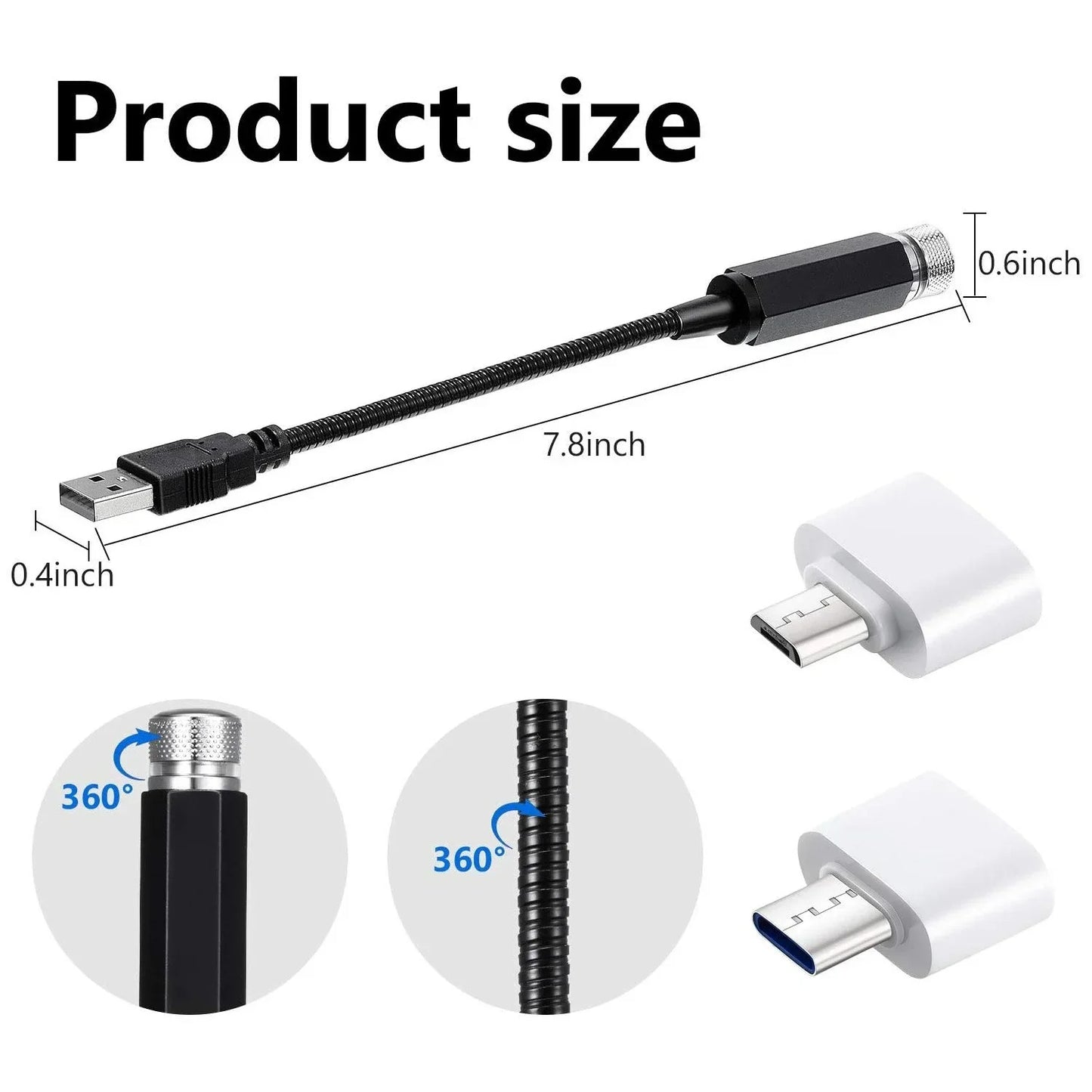 USB Night Atmosphere Car Light