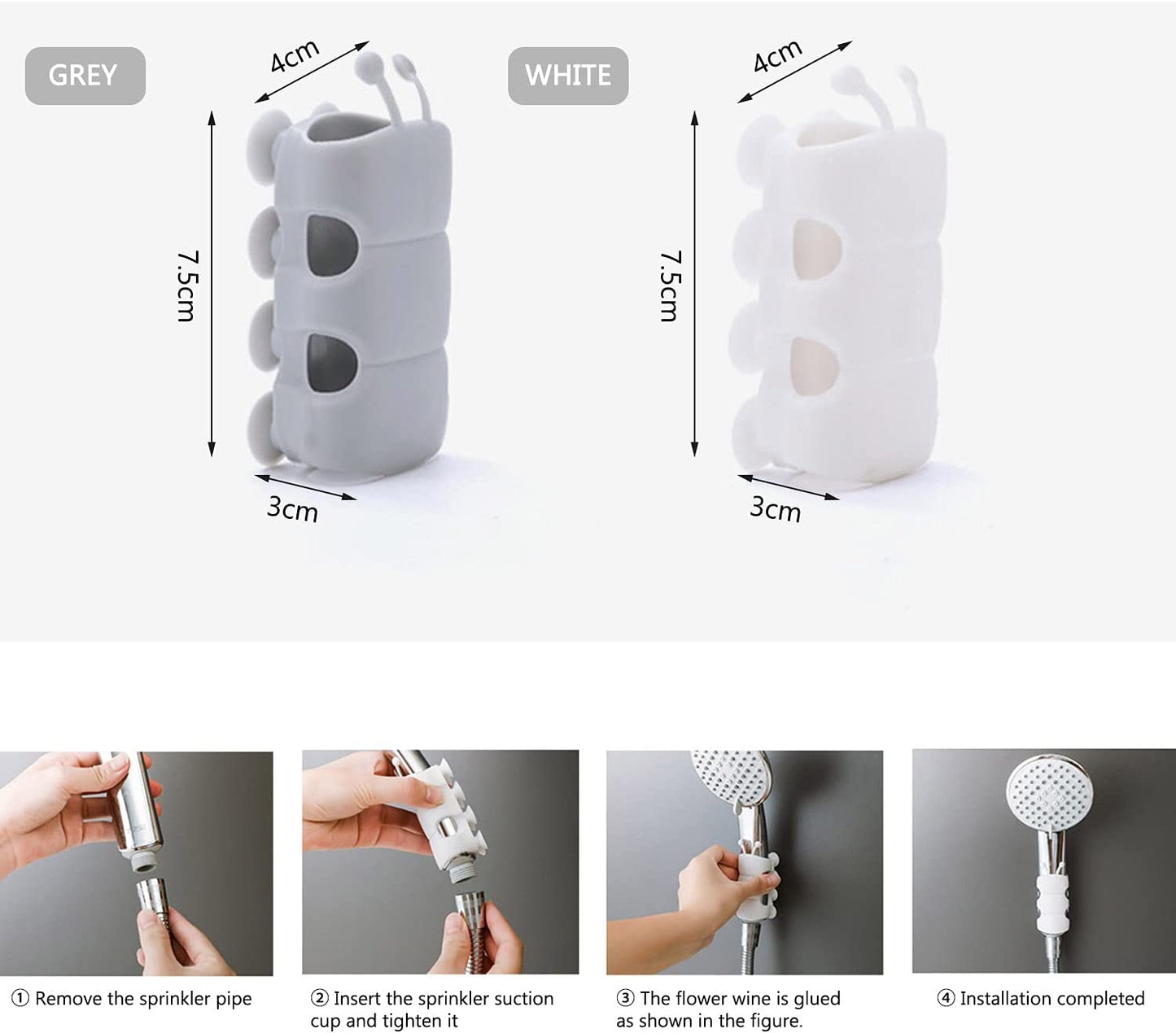 Silicone Suction Cup Shower Head Holder Bracket
