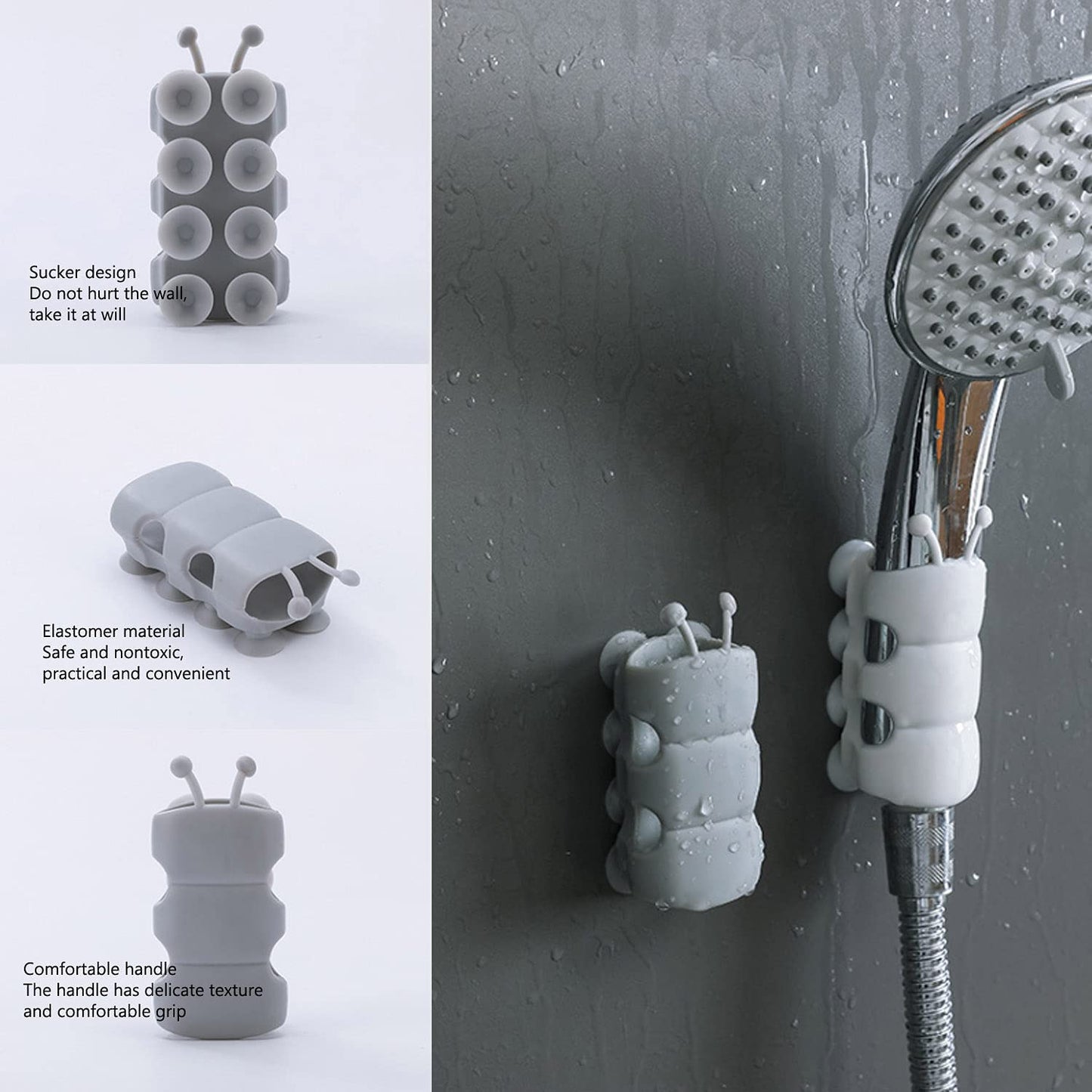 Silicone Suction Cup Shower Head Holder Bracket