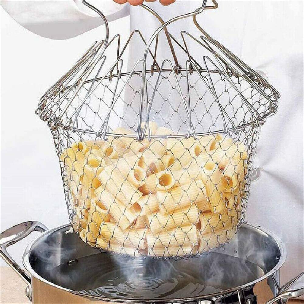 Chef Basket 12 in 1 Kitchen Tool Deluxe Boiler, Steamer, Strainer & Frying