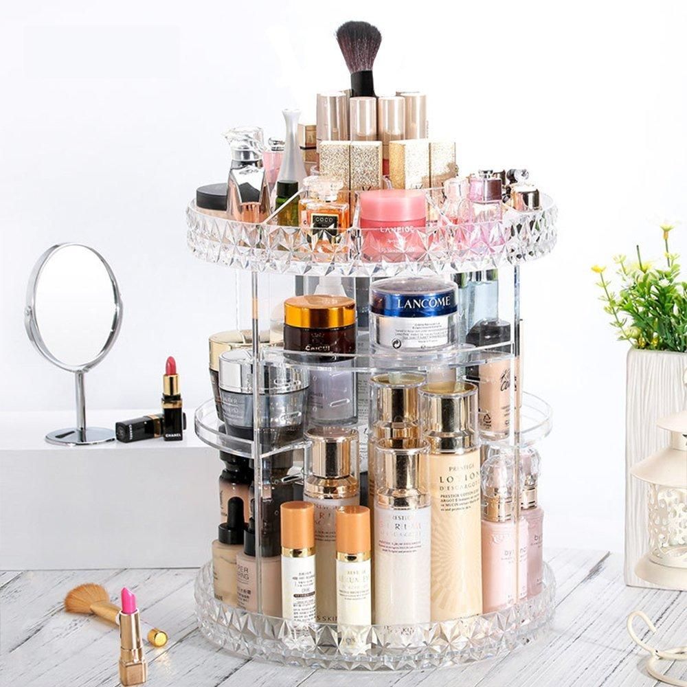 Buy 360° Rotating Makeup Brush Cosmetic Storage Box Pakistan