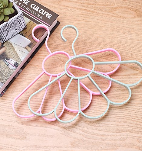 Wind Circle Flower Shaped Multi-function ABS Plastic Scarf Belt Hanger with 5 Holes