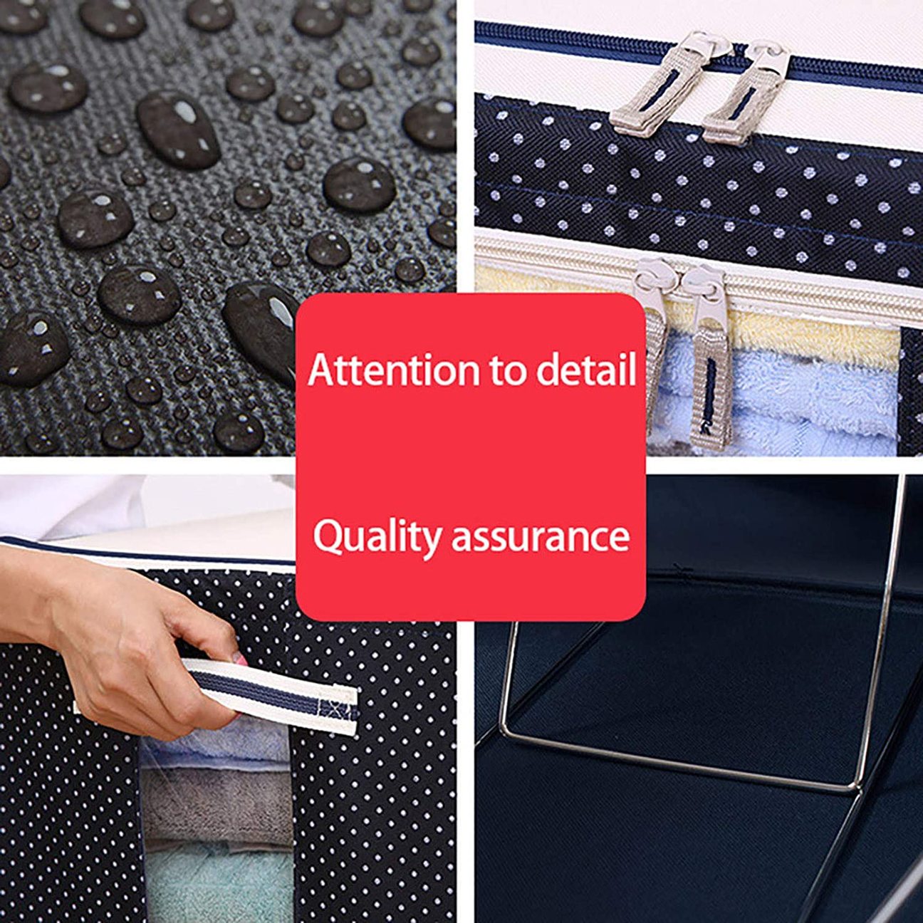 Oxford Cloth Steel Frame Storage Box - (LARGE CAPACITY)