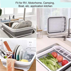 Collapsible & Portable Dish Drying Rack Dish Drainer Organiser
