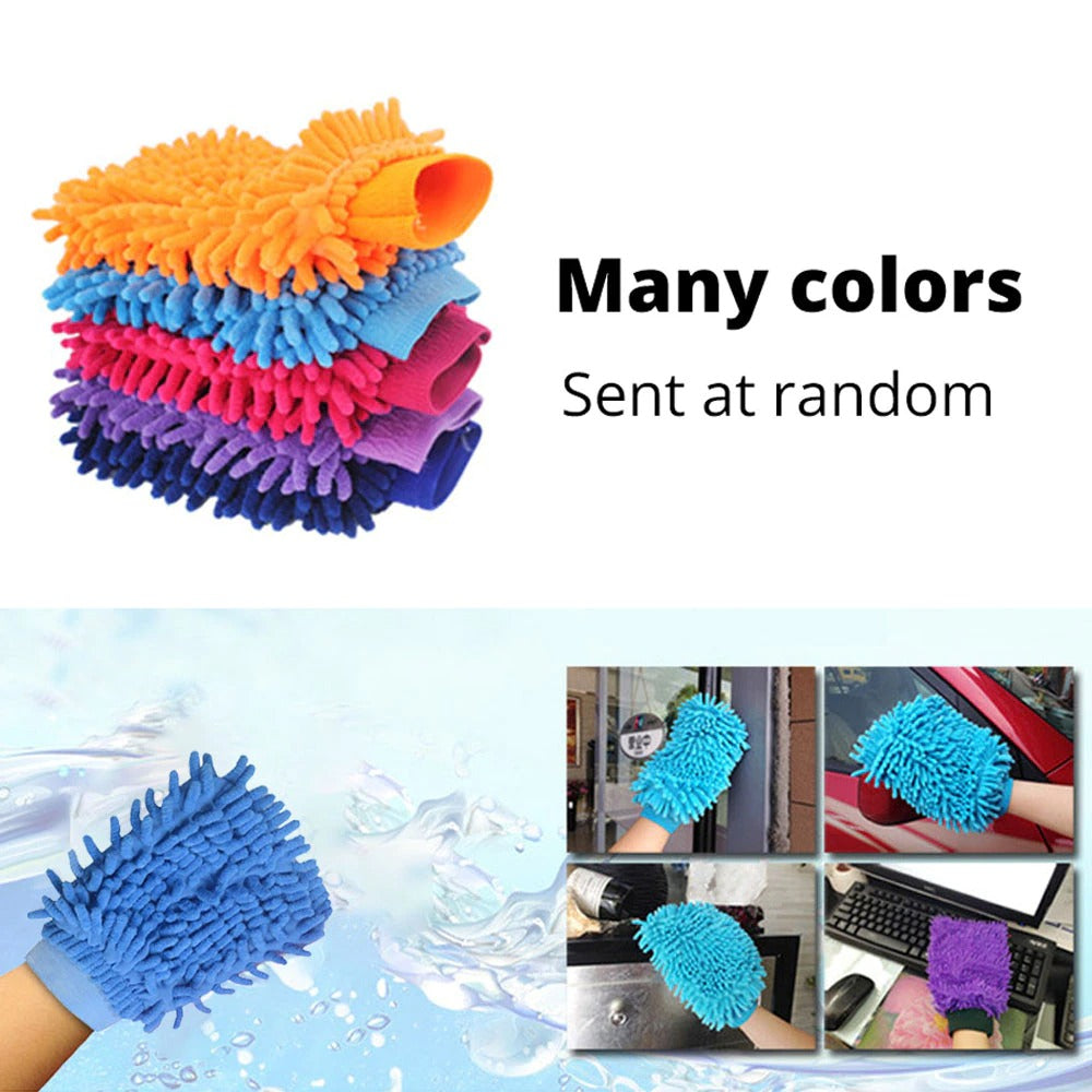 Microfiber Chenille Double Sided Cleaning Glove