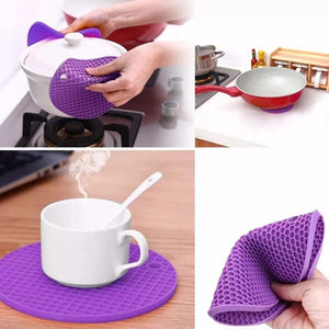 Round Silicone Heat Resistant Pot Rest/Heat Coaster Pads
