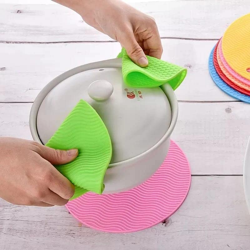 Round Silicone Heat Resistant Pot Rest/Heat Coaster Pads