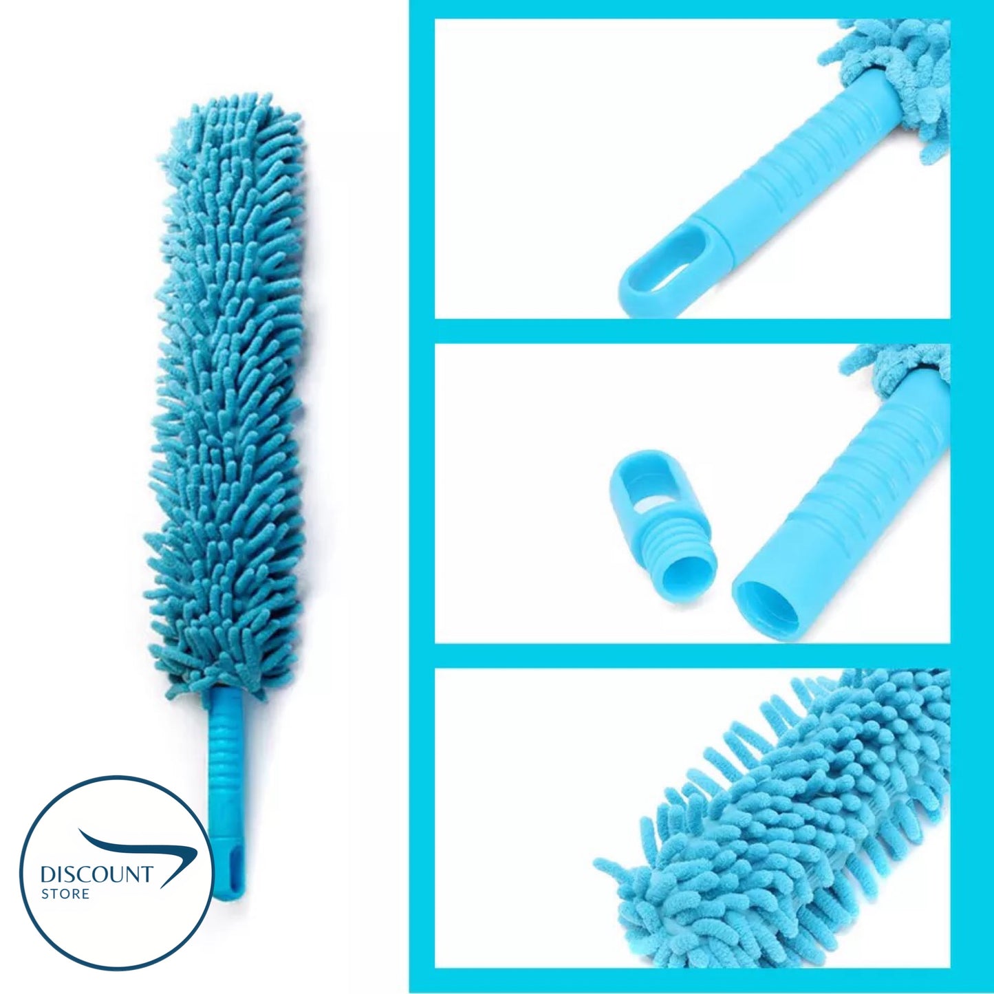 Flexible Microfibre Cleaning Duster with Extendable Rod