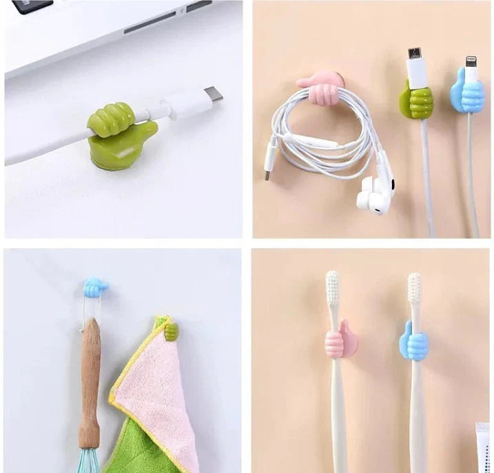 Self Adhesive Multifunctional Thumb Hook Organiser Clip