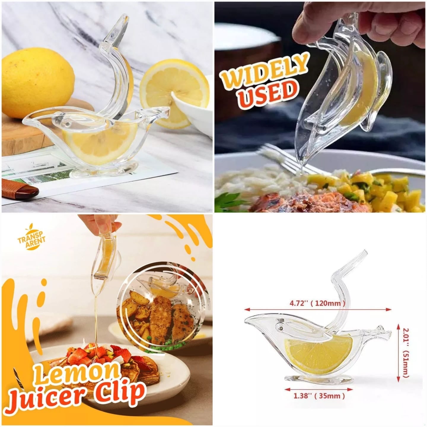 Acrylic Bird Shaped Lemon Squeezer and Juicer
