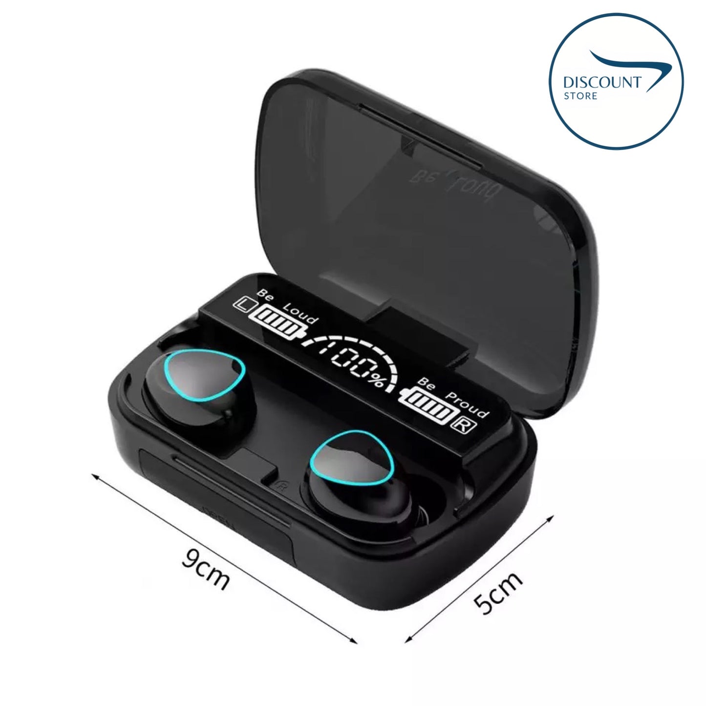 M10 Wireless TWS V5.1 EarBuds with Touch Display - (FREE Delivery)