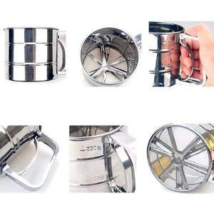 Stainless Steel Flour Sifter Convenient Tool Kitchenware - Silver