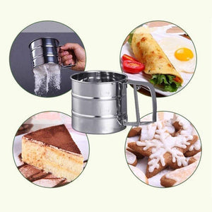 Stainless Steel Flour Sifter Convenient Tool Kitchenware - Silver