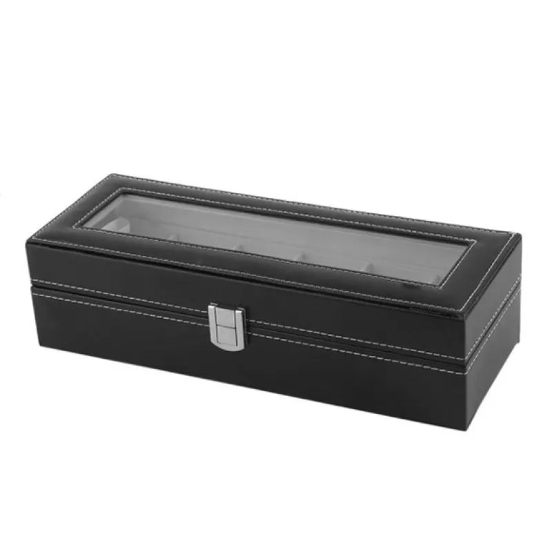 6 Grid Premium Leather Watch Display Box