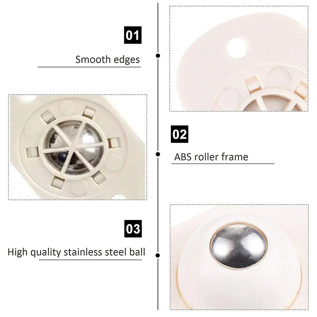 360° Universal Pulley Ball Wheels Set