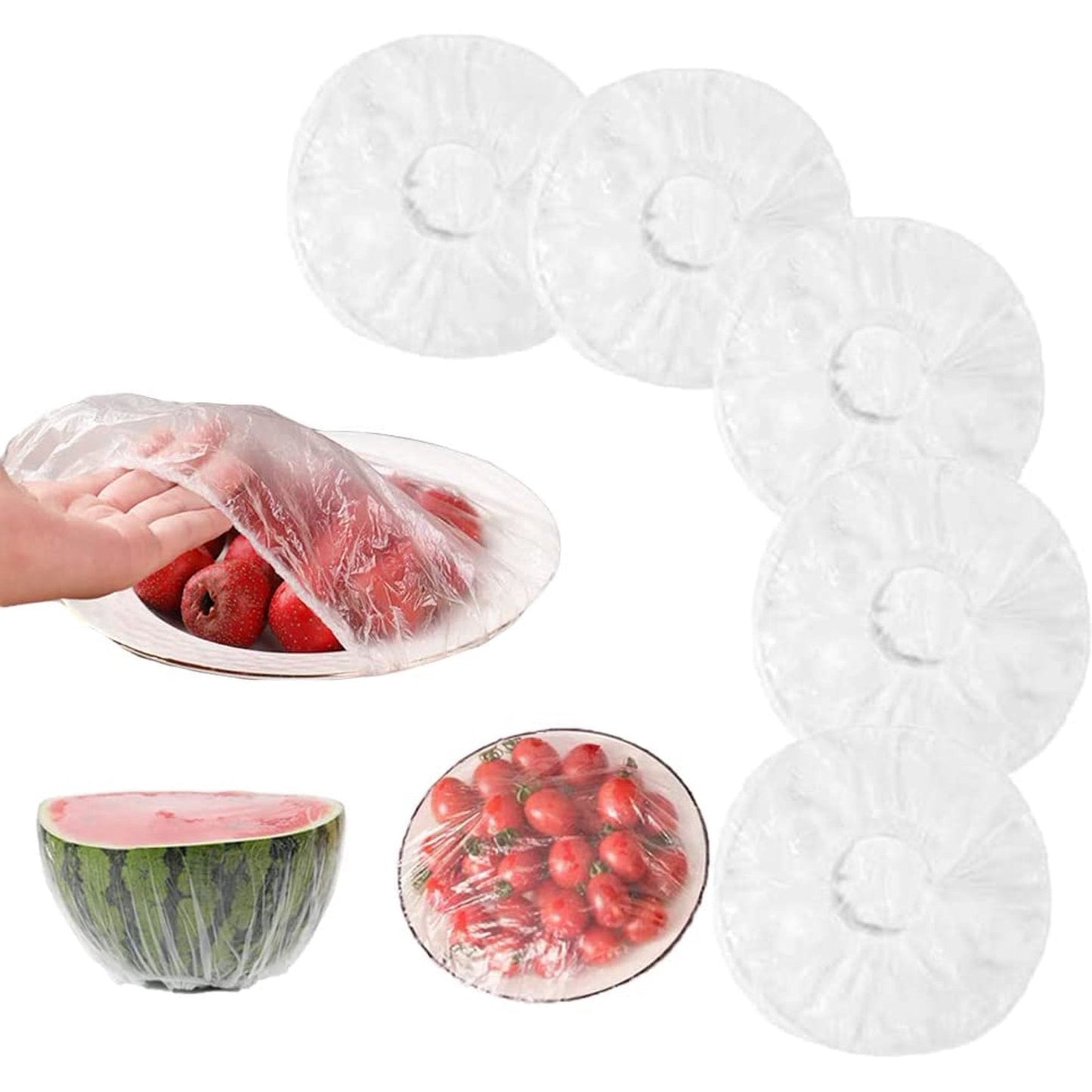 100 Pcs Stretchable Elastic Keep Fresh Food Storage Wrap bag Covers
