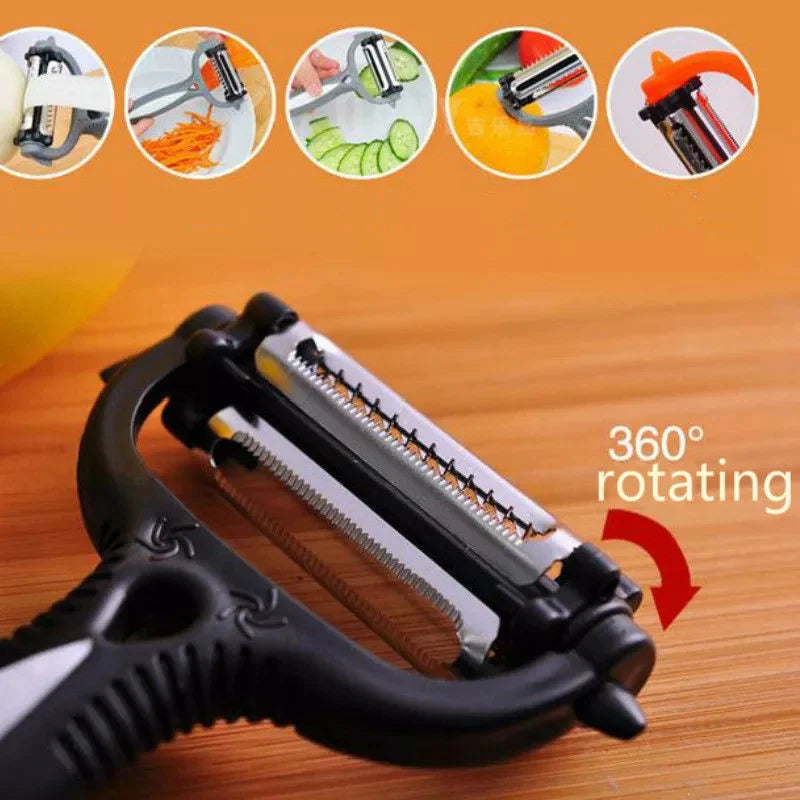 360 Degree Rotational 3 in 1 Multifunctional Peeler