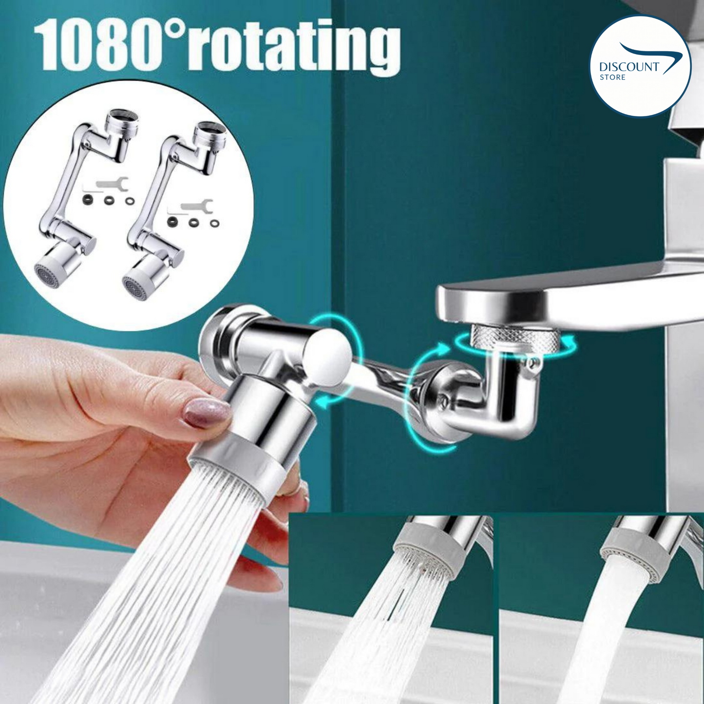1080 Degree Rotating Swivel Faucet - (FREE Delivery)