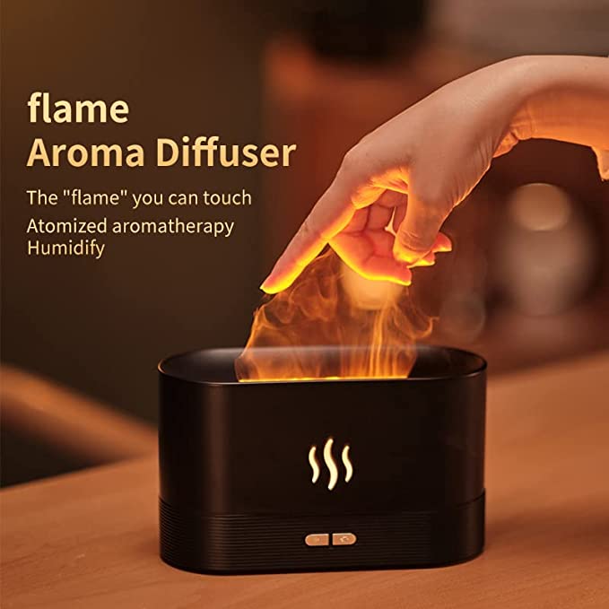 Aroma Portable Realistic Flame Humidifier & Diffuser