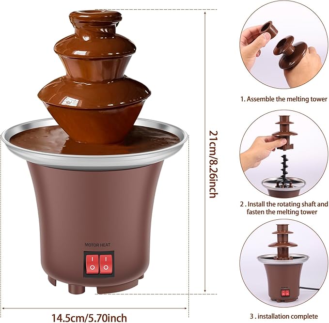 Electric Chocolate Fondue Fountain Machine