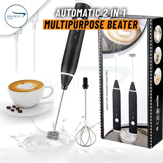 2 in 1 Rechargable Electric Coffee Beater & Frother