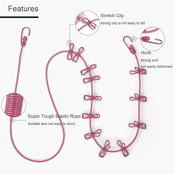 Hanging telescopic clothesline