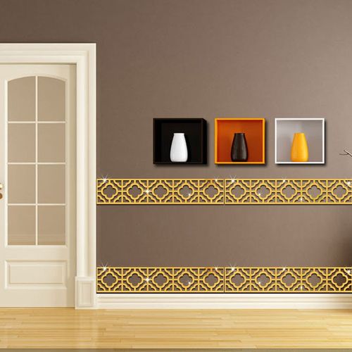 12 Pcs Golden Acrylic Border