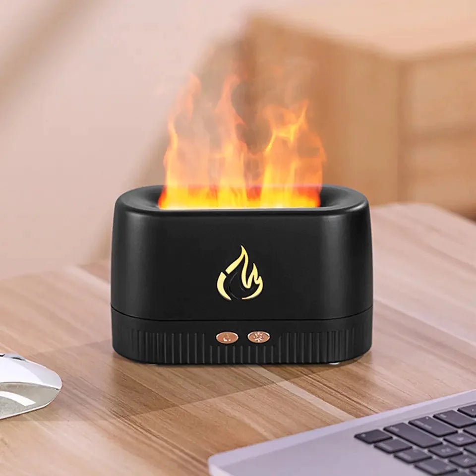 Aroma Portable Realistic Flame Humidifier & Diffuser