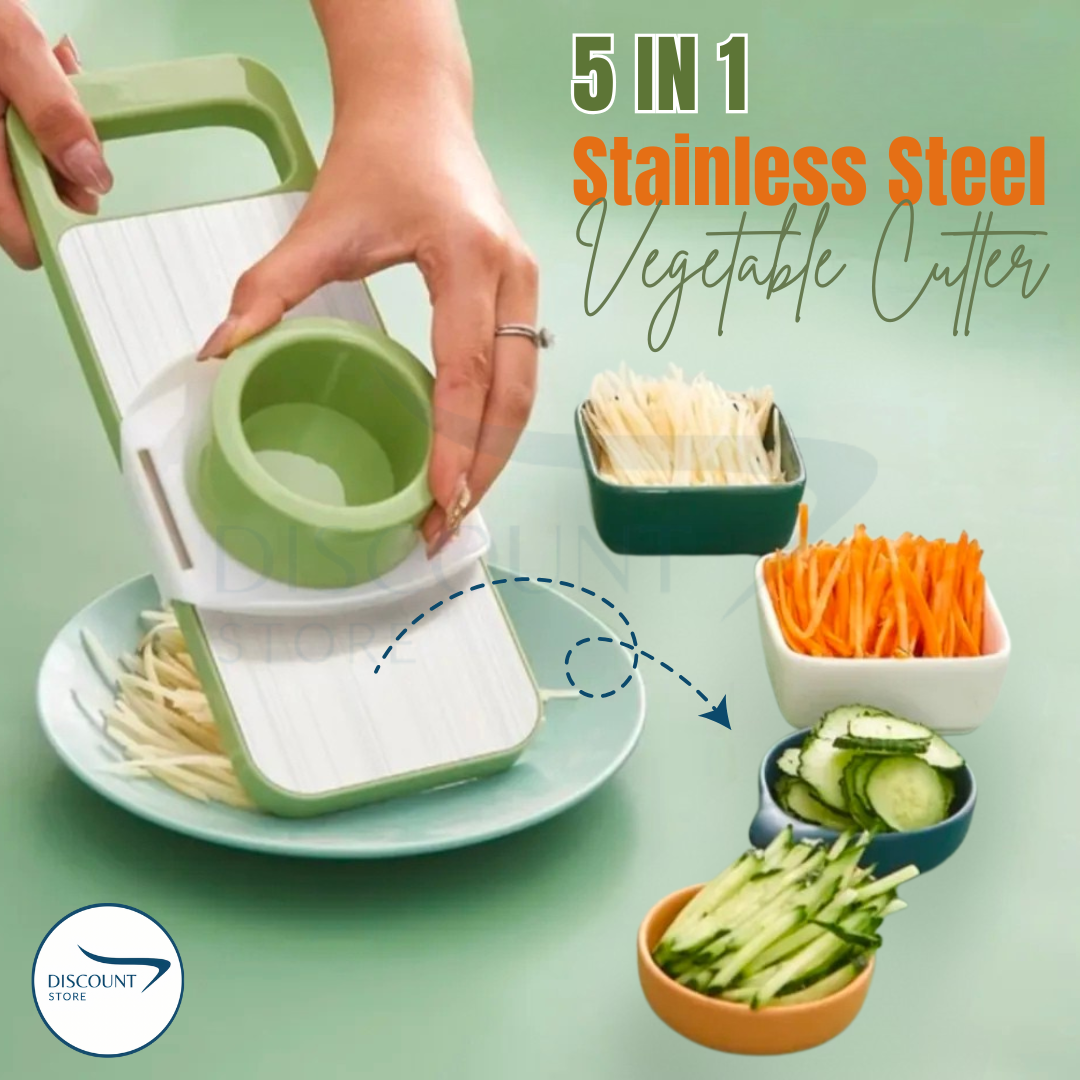 5 IN 1 Stainless Steel Vegetable Cutter