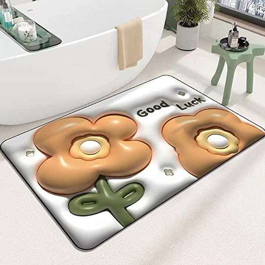 3D Visual Anti-Slip Absorbent Floor Mat (RANDOM DESIGN)