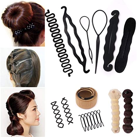 5 Pcs Hair Styling Tools Headbands Hair Accessories Hair Clips Disk For Women Ladies Girls