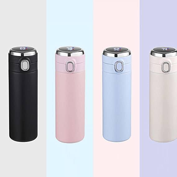 Smart Water Bottle, Stainless Steel Vacuum Flask, Travel Mug with Smart LCD Touch Screen