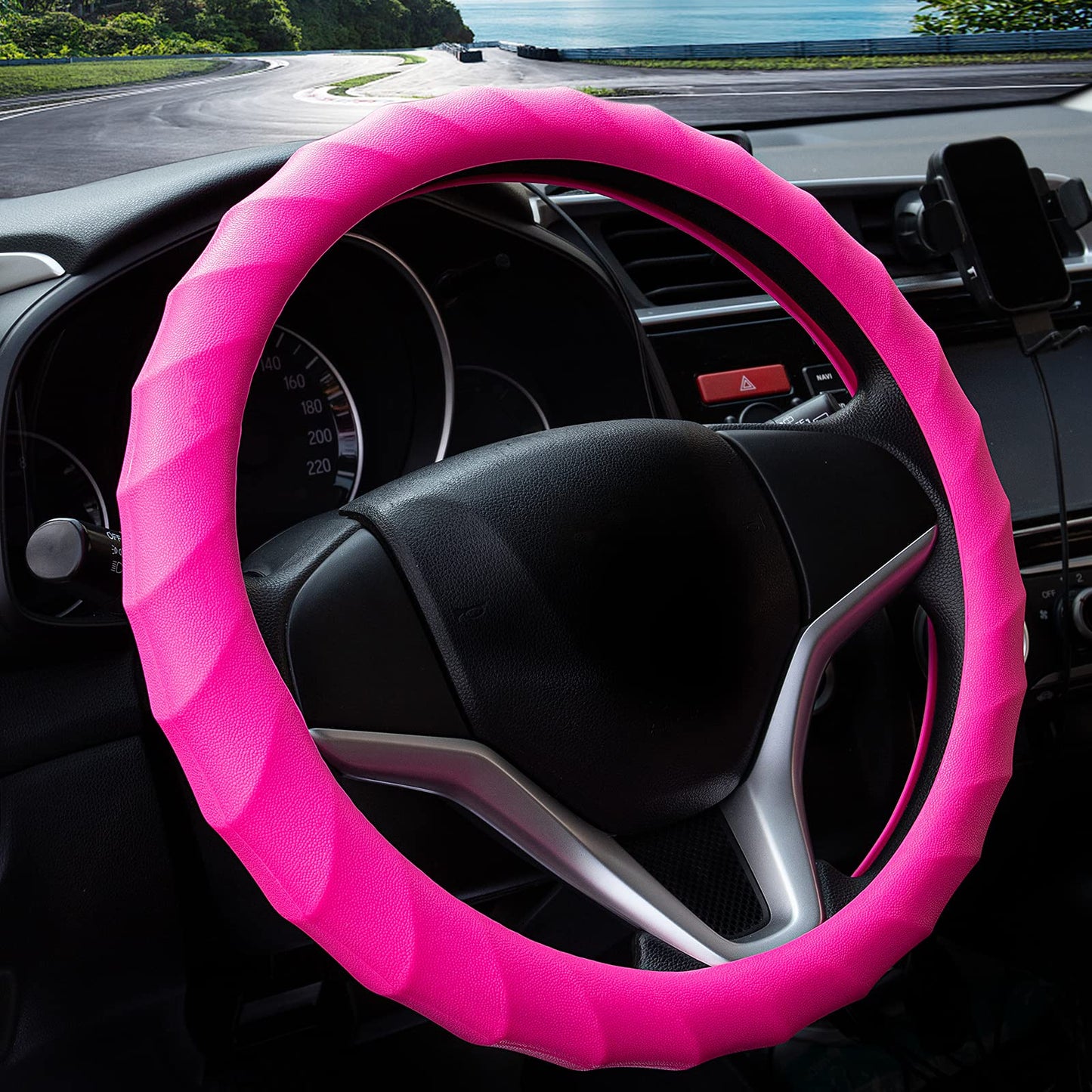 Anti-Slip Car Steering Wheel Protector (RANDOM COLOR)