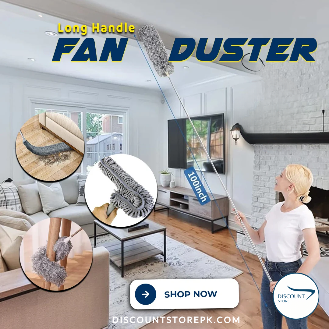 Long Handle Cleaning Fan Duster