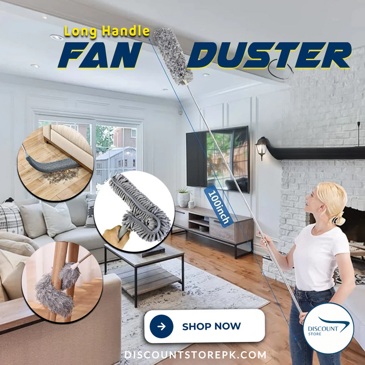 Long Handle Cleaning Fan Duster DiscountStore