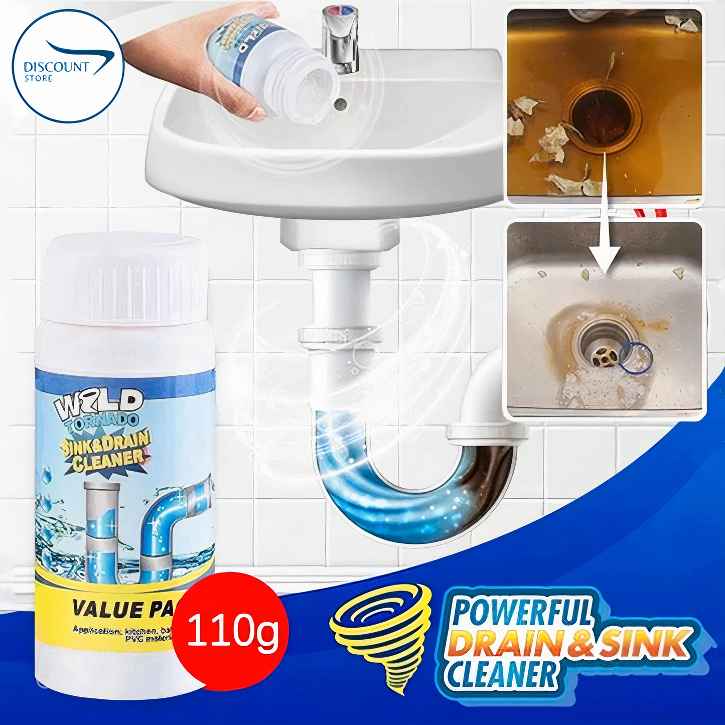 Powerful Sink Drain & Sink Cleaner | Buy 1 Get 1 Free Offer